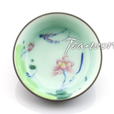50ML ְ  GongFu  ڱ  JingDe ͽ & A;    /50ml Top Chinese GongFu Tea Porcelain Ceramic JingDe Lotus & Fish teacup tea Cup